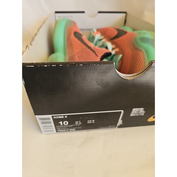 Nike Kobe Bryant X 10 Easter Basketball Shoes Mens 05317-808 Lava Sunset Glow - Picture 13 of 13